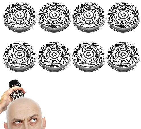 8 Stück Ersatzköpfe kompatibel mit Skull Shaver Pitbull Elektrorasierer