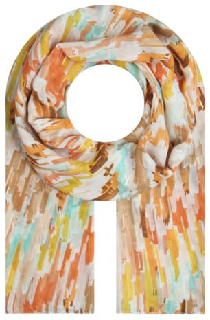 Majea Damen Halstuch Tuch Kopftuch Schal Damen-Schal Stola (880035) (orange 11)