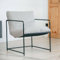 Dmora - Sessel Poplar, Sessel mit Bouclé-Stoff bezogen, gepolsterter Stuhl, Sitz mit Metallarmlehnen, 61x67h75 cm, Grau