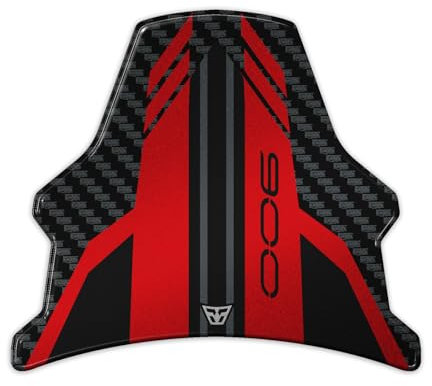 Resin Bike Adhesivos de Moto Compatibles con Kawasaki Z900 2023-2024 Rojo. Protecciones Zona de la Llave de Choques y Arañazos de Moto. Pegatinas 3D Resinadas Made in Italy