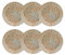 NOVASTYL - Lot 6 assiettes creuses ambre 20.5cm en grès marron et beige - 2614611