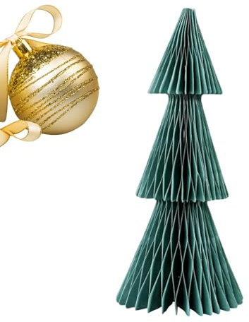 Albero di Natale di carta, Centrotavola per le vacanze, Decorazioni natalizie da tavolo, Centrotavola di Natale, Decorazioni colorate per le vacanze, Albero tridimensionale, Decorazione natalizia Hone