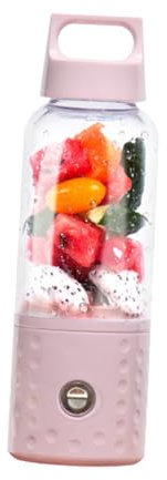Amosfun licuadora batidor de mano pequeño exprimidor máquina exprimidora de frutas pequeñas máquinas exprimidoras Extractor de jugos exprimidor de frutas taza de jugo rosa