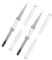 Thinp Lot de 2 pinceaux de construction à double extrémité en gel dur pour ongles, blanc