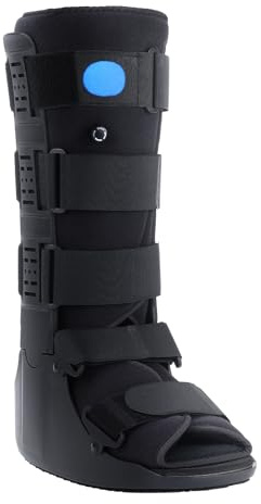 Tall Walker Fracture Boot Air Walker Brace Inflatable Walking Boot for Fractures, Achilles Tendon Surgery, Acute Ankle Sprains, Broken Toe Foot, Injury Recovery Black (Large)