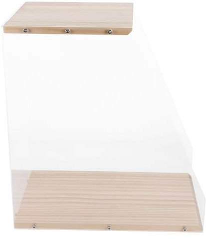 Amosfun Compact Wooden Record Storage Rack Cd Organiser Book Holder Cd Cases for Home Decor
