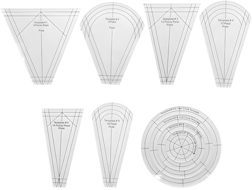 10-teiliges Acryl-Quilt-Lineal-Set, Nähvorlagen für DIY-Patchwork-Projekte, präzise quadratische Formen, unverzichtbares Werkzeugset für präzises Schneiden und Basteln