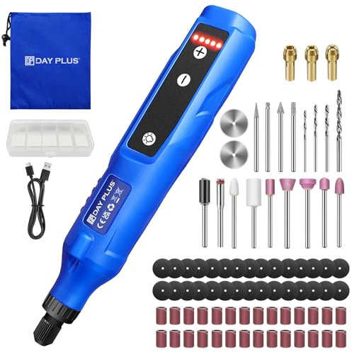 Mini Cordless Rotary Tool, 3.7V MAX Rechargeable Rotary Tool Kit, 5-Speed 3000-18000 RPM, USB Charging, 80 Accessories, Multi Tool for Sanding, Polishing, Drilling, Etching, Engraving, DIY Crafts