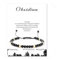 Hernin Bracelets de Pierres Naturelles pour Femmes 4mm Naturelle Bracelet avec Perles en Or Bracelet Naturel Réglable avec Corde Tressée pour Femmes Hommes (Obsidienne)
