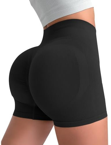 Generico Pantaloncini Donna Sportivi Offerta Pantalone Corto Sportivi Curvy Estivi Pantaloncini Fitness Push Up Elastici Pantaloni Corti Yoga Leggeri Shorts Palestra Pantaloncino Running Corsa