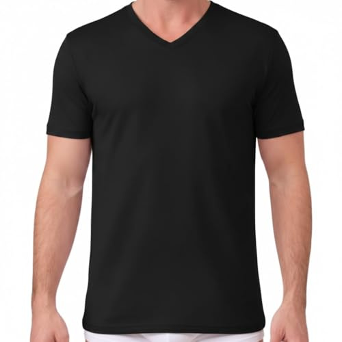 40° grados - Camiseta Térmica Caballero Manga Corta Cuello Pico