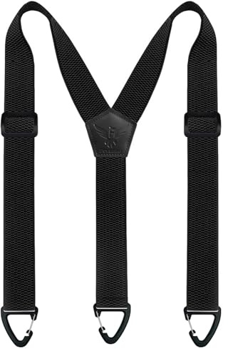 Fevaeno Mens Braces with Anti-slip Buckle Length Adjustable Elastic Suspenders for Men and Women