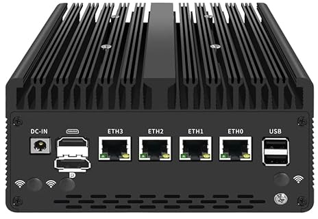UDPTCP I7-13620H Fanless Mini PC with DDR5 M.2 Nvme 4 x i226 2.5G LAN USB HDMI DP SIM Card Slot Type C Mini Laptop WiFi Support Dual Band for