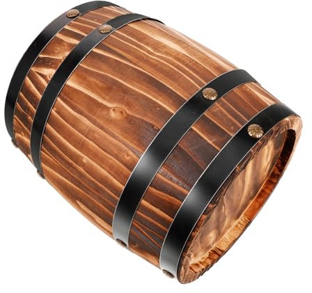 HEALEEP Holzfass Dekoration Eichenholz Handarbeit Kompakt 20x16cm Holzfass Deko Für Bar Und Party Langlebiges Reifefass Für Wein Und Bierbars
