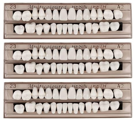 Dents Artificielles, 3 pièces Fausse Dent, Fausse Dent Naturel a Poser, Dents, Resine Dentaire, Couvre Dent Artificielle pour Soins bucco-dentaires Dentaire Cosmétique Sourire Dents
