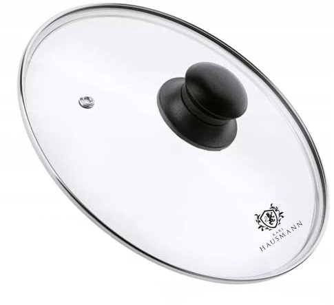 KARL HAUSMANN Couvercle Casserole Poele en Verre - 28 cm - Universel pour Poêle et Faitout - Couvercle de Casseroles en Verre Trempé avec Poignée Plastique - Idéal pour Cuisiner en Toute Sécurité