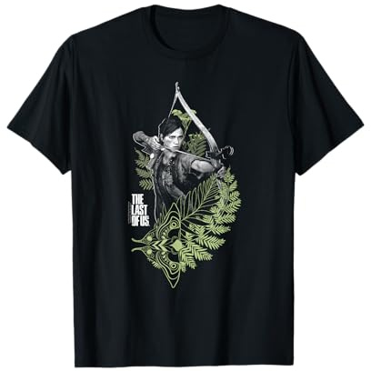 The Last of Us Ellie with Moth and Leaves Video Game T-Shirt