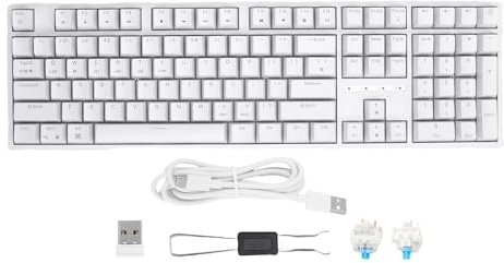 Hot Swappable 3 Mode Mechanical Keyboard, Wired USB C Bluetooth 5.1 2.4GHz Wireless 108 Key Full Layout with RGB Lighting and Long Life 3000mAh Battery
