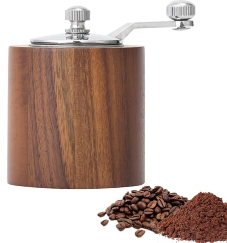 Pfeffermühle aus Holz - Manuelle Kurbel für Gewürze, Einstellbarer Mahlmechanismus | Tragbare Küche Mit Kochaktivitäten Für Kaffeebohnen, Sesam, Kümmel, Zubereitung