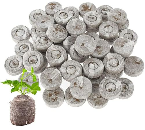 Kokos Quelltabletten mit Nährstoffen, Anzuchterde, Torffreie Kokoserde mit Startdünger, ideale Anzuchterde für Stecklinge, Geeignet für Gemüse, Blumen, Zimmerpflanzen