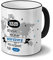 printplanet Tasse mit Namen Würzburg - Motiv Kein Mann ist Perfekt, Aber... - Namenstasse, Kaffeebecher, Mug, Becher, Kaffeetasse - Farbe Schwarz