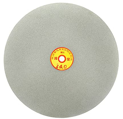 Sourcingmap 250mm 10-inch Grit 240 Diamond Coated Flat Lap Disk Wheel Grinding Sanding Disc