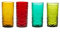 Brandani 53154 Set 4 Bicchieri Tiki colori assortiti vetro