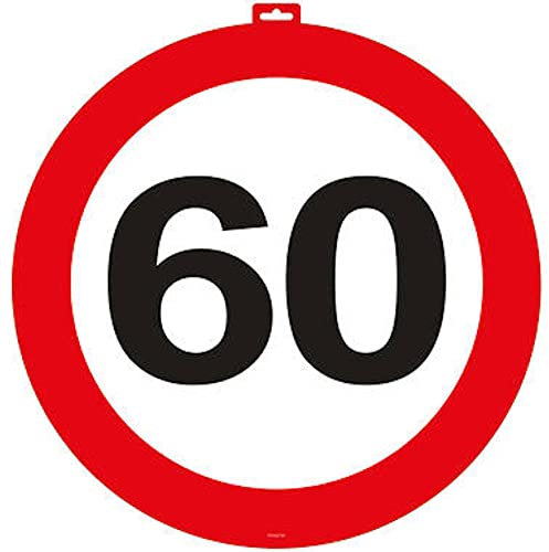 Folat Porte Panneau de Signalisation 60 Ans, 06160, Multicolore, 47 cm