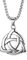 JewelryWe Edelstahl Halskette, Irish Celtic Knot Irischen Keltisch Knoten Triquetra Amulett großer Anhänger mit 22 Zoll Kette, Valentinstag Lieben Geschenk für Herren Damen, Silber