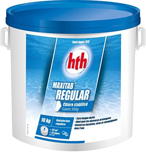 Hth Maxitab Regular 10kg - Galets de Chlore stabilisé 500gr