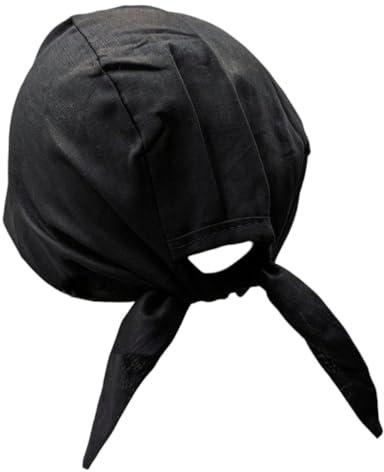 New Fashion House Indian Sikh Punjabi Ready to wear Patka Head wear in Black or Doo Rag and Biker Skull Cap Bandana Hair Wrap Cotton with tie Back Strings