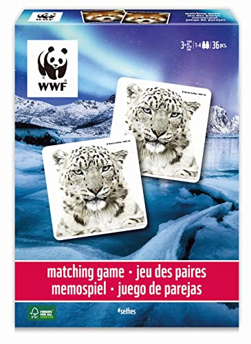 Ambassador 7230346 Memo-Spiel Tierselfies, Puzzle für Erwachsene und Kinder ab 3 Jahren, WWF