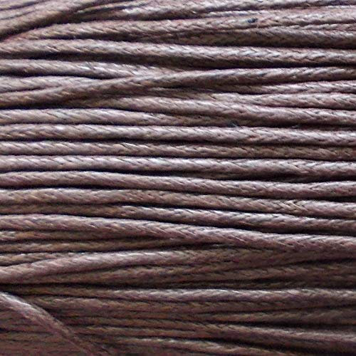 Cotton Cord Waxed 100% Natural Braided 2mm wide 10 meters, Jewellery Making & Bracelet Necklace Craft,Decorating Stringing (BROWN)