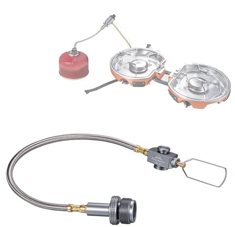 CAMPINGMOON CAG 600 Propane Torch Stove Adapter with Extend Hose 11.8/30cm IEN417 Lindal Valve Canister to CAG 600 Propane Torch Stove Z29-30