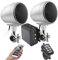 iMESTOU Amplificatore per Moto con AUX, MP3, Radio FM, 4 Pollici Full Range Impermeabile Bluetooth Altoparlanti Stereo Adatto per Manubrio Moto ATV UTV RZR