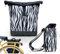 Ikuri Fahrradtasche/Rucksack Kombi Fahrradrucksack aus Plane für Gepäckträger Packtasche Wasserdicht für Frauen - Model Zebra