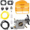 ZAMDOE Carburatore per Motosega a Gas Husqvarna 445 445E 450 450E, per Jonsered CS2245 S II 2250, sostituisce # C1M-EL37B, 506450401, con guarnizioni Filtro Aria Candela