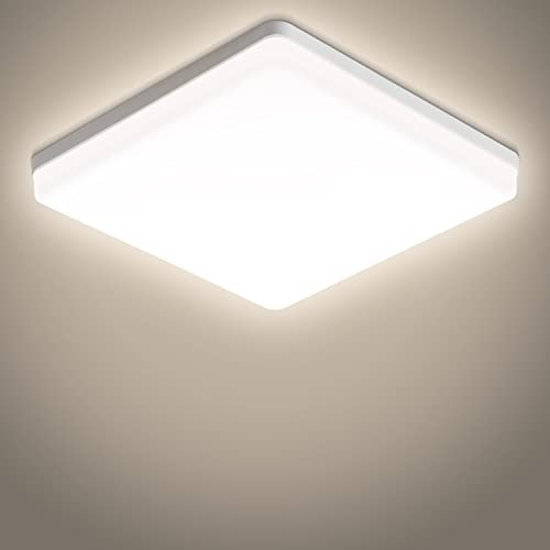 Dehobo Plafon Led de Techo 48W, Lamparas de Techo Led Modernas para Baño, Lámpara de Techo LED Cuadrada Blanco Neutro 4500K, Iluminación de Techo de Interior para Cocina Pasillo