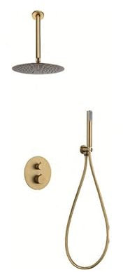Conjunto de ducha termostática empotrado techo oro cepillado Top Imex GTQ038/OC