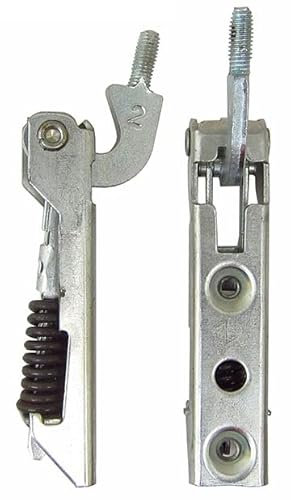 Royal - Kit 2 cerniere 95 x 20 mm. interasse di fissaggio 42 mm. filettatura 6MA per cucina stufa a legna - KCF6890