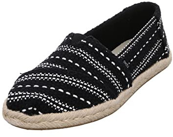 TOMS Damen Alpargata Rope Classic Loafer Flach, Schwarz Mehrfarbig, 8.5 UK