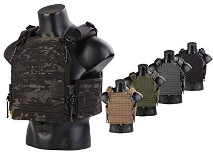 EMERSON Tactical Vest Lasercut Plate Carrier ROC Quick Release Hunting Cummerbund Aussault Shooting Vest (Ranger Green)