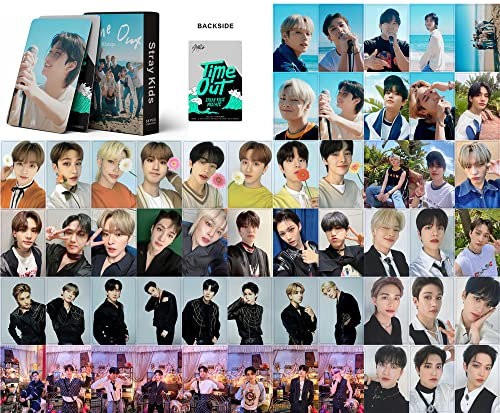 55 Stück Stray Kids Time Out Photocards Stray Kids Album Lomo Karte Stray Kids Mini Foto Karten Stray Kids Time Out Poster Karten für Fans (Time Out)