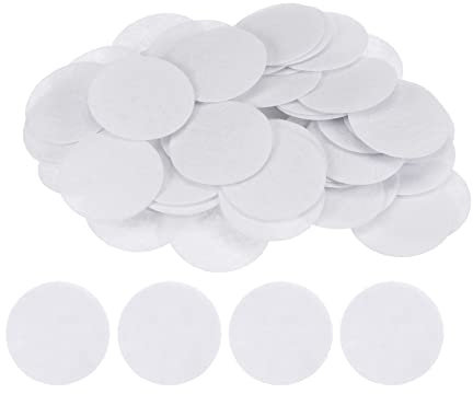 sourcing map 100 Stück Runde Bastelfilz 40mm, Filzkreise Handwerk Filz Pads Vliesstoff Filzkissen für Nähen, DIY Projekt, Bastelarbeiten, Handwerk, Decoration (Weiß)