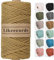 Likeecords Makramee Garn 4mm x 100m,Natürliches Baumwollschnur, Makramee-Seil, Bunte Bastelkordel aus Baumwolle für Taschen, Wandbehänge, Pflanzenaufhänger (Khaki)