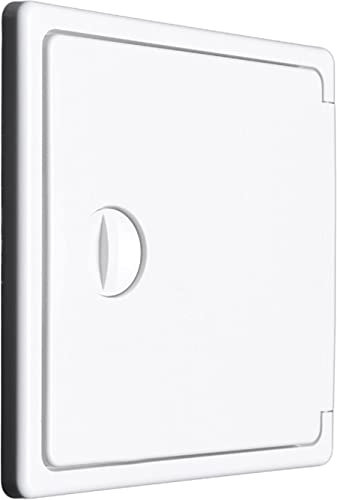 SYSTERM Universal Inspektionsdeckel Außenmaße 15 x 20 cm zu öffnender dünne Revisionsdeckel. Grundlegende öffenbare Revisionsklappe. ABS-Kunststoff Weiß (15x20 – OPI 15/20)