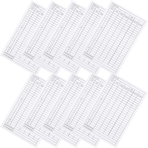 BESPORTBLE Tragbare Golf Scorekarten aus Beschichtetem Papier, 10 Stück