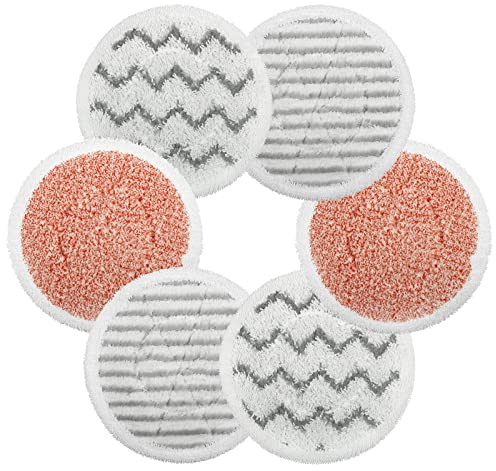 Zafolia Upgraded 6-Pack S7000 Pads Replacement Steam Mop Pads Compatible with Shark S7000AMZ S7001 S7001TGT S7000 Series Mop Pads, Steam & Scrub All-in-One Scrubbing (6)