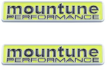 Mountune Performance-Emblem für Auto, Motorrad, Seitenblech, Heck-Styling-Aufkleber (Grün / Schwarz), 2 Stück