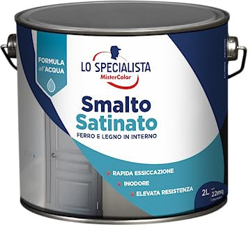Lo Specialista Mistercolor SMALTO ACQUA SATINATO, 2L, MARRONE